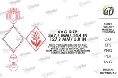 Boho Wall Hanging Decor Laser Cut. Wall Decor SVG Product Image 2