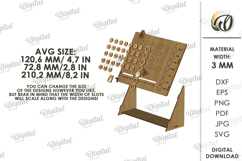 Perpetual Calendar Laser Cut. Desk Calendar SVG Product Image 2