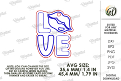 Valentine&#039;s Day Keychain Laser Cut. Valentine Keychain SVG Product Image 2