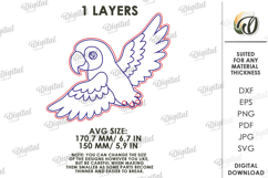 Yarn Lacing Toy Laser Cut. Yarn Decoration. Parrot SVG Product Image 2