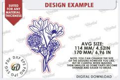 Wooden Bouquet Laser Cut. Spring Flowers. Mother's Day SVG Product Image 2
