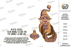 Wooden Christmas Character Lasercut. Christmas Elf SVG Product Image 2