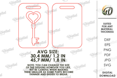 Valentine&#039;s Day Keychain Laser Cut. Valentine SVG Product Image 2