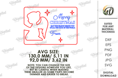 Christmas Greeting Card Laser Cut. Christmas SVG Product Image 2