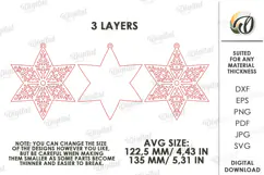Gingerbread Star Christmas Ornament Laser Cut. Christmas SVG Product Image 2