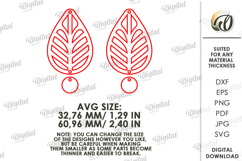 Dangle Earrings Laser Cut. Boho Dangle Earrings SVG Product Image 2