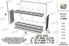 3D Toothbrush Holder Laser Cut. Wall Bathroom Organizer SVG Product Image 2