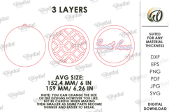 Welcome Round Sign Laser Cut. Wall Decor SVG Product Image 2