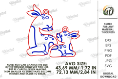 Double Valentines Keychain Laser Cut. Matching Key Ring SVG Product Image 2