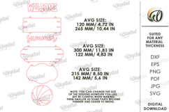 Summer wall decor Laser Cut. Hanging Wall Sign SVG Product Image 2