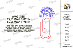 Decorative Bookmark Laser Cut. Paper Clip Bookmark SVG Product Image 2