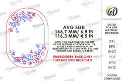 Floral Embroidery Sign Laser Cut. Embroidery Pattern SVG Product Image 2