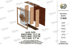 Wine &amp; Beer Cor Box Laser Cut. Storage Box SVG Product Image 2