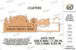 Christmas Farm Sign Laser Cut. Christmas Wall decor SVG Product Image 2