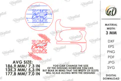 Family Round Sign Laser Cut. Home Decor SVG Product Image 2