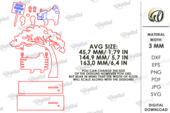 Valentine Character On Swing Laser Cut. Standing Decor SVG Product Image 2
