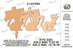 Halloween garden stake laser Cut. Halloween Decor SVG Product Image 2