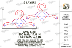 Kids Coat Hanger Laser Cut. Dog SVG Product Image 2