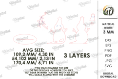 Christmas Stand Decor Laser Cut. Christmas Decor SVG Product Image 2