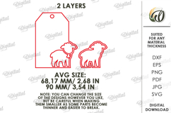 3D Easter Tag Laser Cut. Personalized Gift Tag SVG Product Image 2