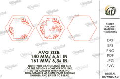 Plant hexagons Wall Decor Laser Cut. Wall decor SVG Product Image 3