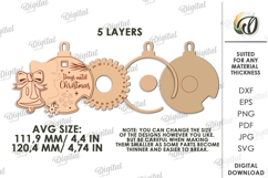 Christmas Countdown ornament Lasercut. Christmas SVG Product Image 2