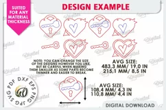 Valentine's Day Banner Laser Cut. Love Banner SVG. Heart SVG Product Image 3