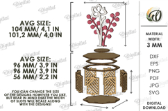 Wooden Floral Box Laser Cut. Storage Box With Flower SVG Product Image 2