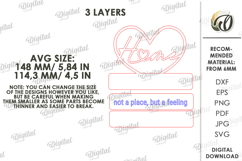 3D Home Sign Laser Cut. Home Decor SVG Product Image 2