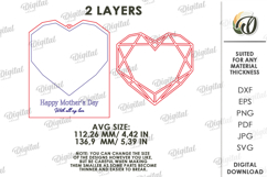 3D Mother's Day Gift Laser Cut. Handprint Ornament SVG Product Image 2