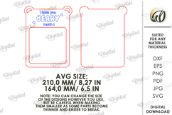 Mother's Day Kids Drawing Plaque Laser Cut. Mom Card SVG Product Image 2