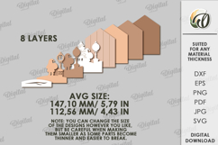 Christmas House Laser Cut. Wooden Christmas Decor SVG Product Image 2