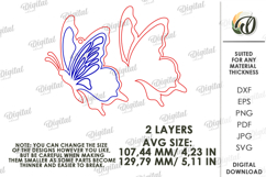 3D Butterfly Laser Cut. Hanging Nursery Decor SVG Product Image 2