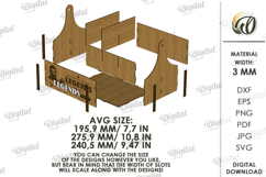 3D BBQ Organizer Laser Cut. Condiment Organizer SVG Product Image 2