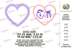 Valentine Coquette Tag Laser Cut. Valentine Gift Tag SVG Product Image 2
