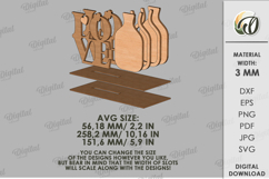 3D Love Decor Laser Cut. Stand Decor SVG Product Image 2