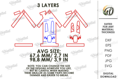 Halloween House Ornament Laser Cut. Hanging Ornament SVG Product Image 2