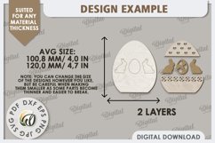 Decorative Easter Egg Laser Cut. 3D Egg. Easter Decor SVG Product Image 2