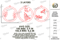3D Summer Ornament Laser Cut. Wall Hanger SVG Product Image 2