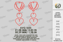 Spring Drop Earrings Laser Cut. Dangle Earrings SVG Product Image 2