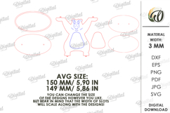 Wooden Animal Key Holder Laser Cut. Bear SVG Product Image 2