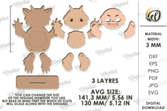 Monster Shelf Sitter Laser Cut. Kids SVG Product Image 2