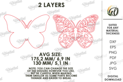 3D Butterfly Laser Cut. Door Knob Hanger SVG Product Image 2