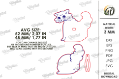 Car air freshener Laser Cut. Cat SVG Product Image 2