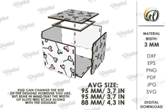 Valentine's Day Gift Box Laser Cut. Decorative Box SVG Product Image 2