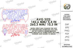 3D School Sign Laser Cut. Adventure Begins Here SVG Product Image 2