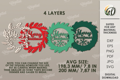 Christmas Wreath Laser Cut. Christmas Decor SVG Product Image 2