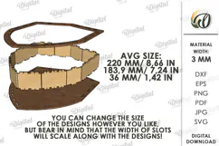RPG Dice Tray and Dice Box Laser Cut. Gaming Accessories SVG Product Image 3