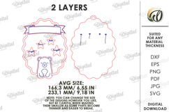 Baby Name Sign With Birth Stats Laser Cut. Nursery Decor SVG Product Image 2