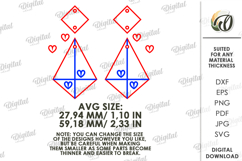 Valentine's Day Drop Earrings Laser Cut. Dangle Earrings SVG Product Image 2